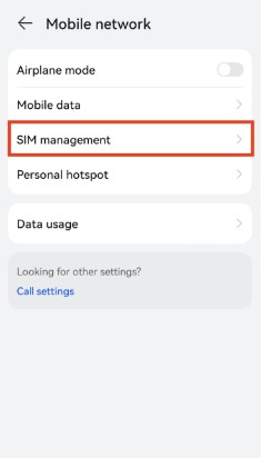 Step 1: Access SIM Management