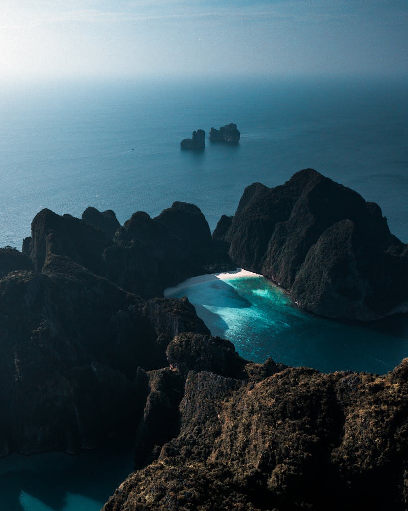 Bird's Eye View Of Ocean During Daytime